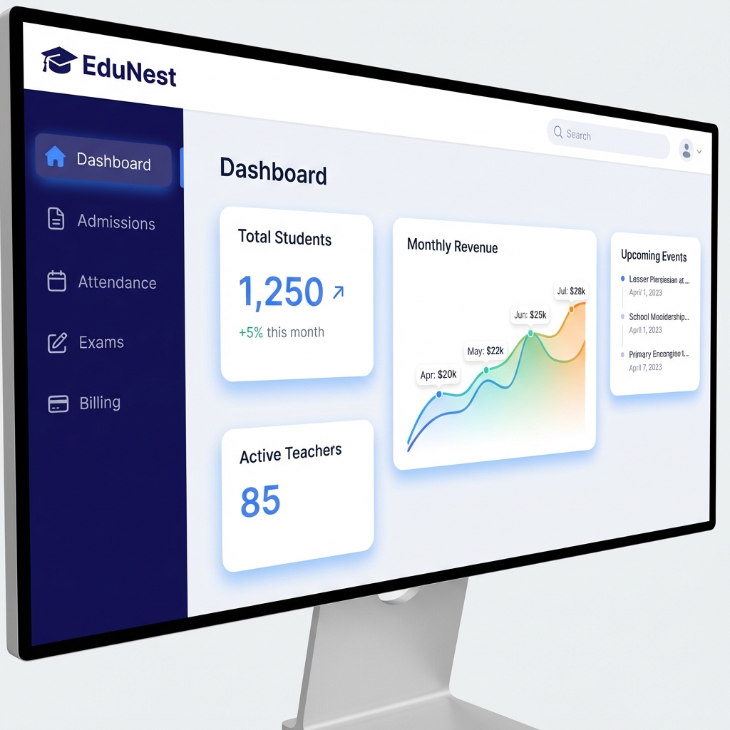 EduNest Dashboard Mockup